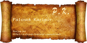 Palcsek Kazimir névjegykártya